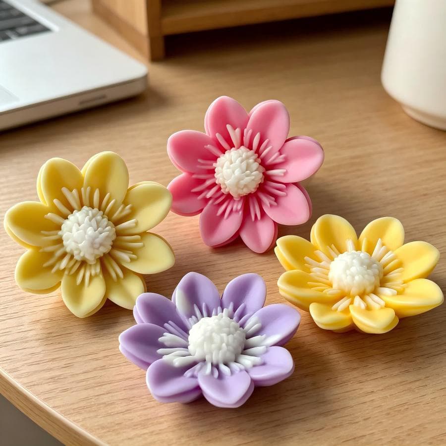 DIY 3D Lotus Candle Silicone Mold Handmade Flower Candle Soap Plaster Chocolate Cake Mold