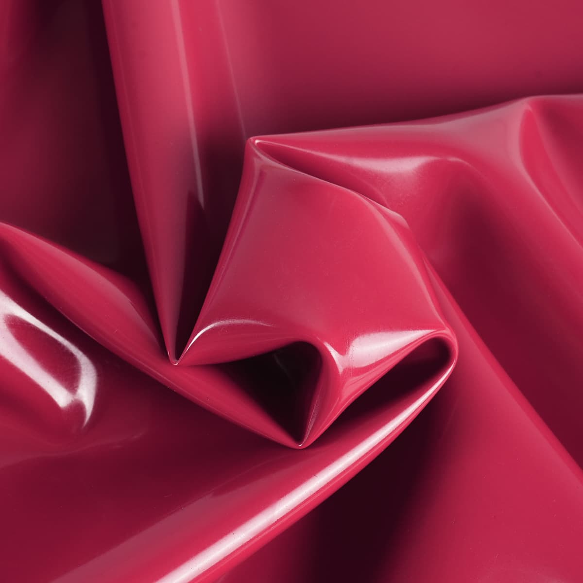 Deep red latex clothing fabric, tear-resistant, high-brightness, soft, 10-meter roll, custom thickness available, Latex-specific.