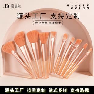 Factory Custom 10-Piece Transparent Handle Makeup Brush Set Loose Powder Brush Blush Brush Contour Brush Beginner Makeup Tool