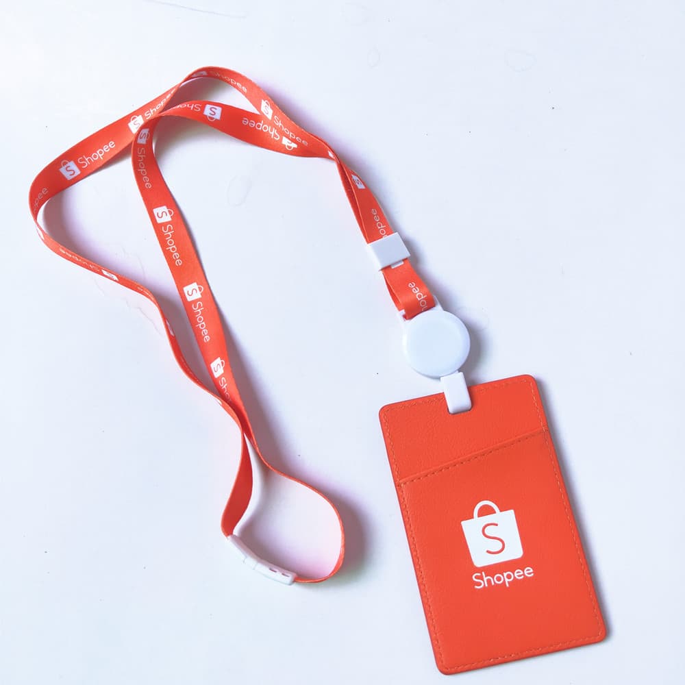 Premium double-sided work card holder with lanyard for access cards/student meal cards/bus passes