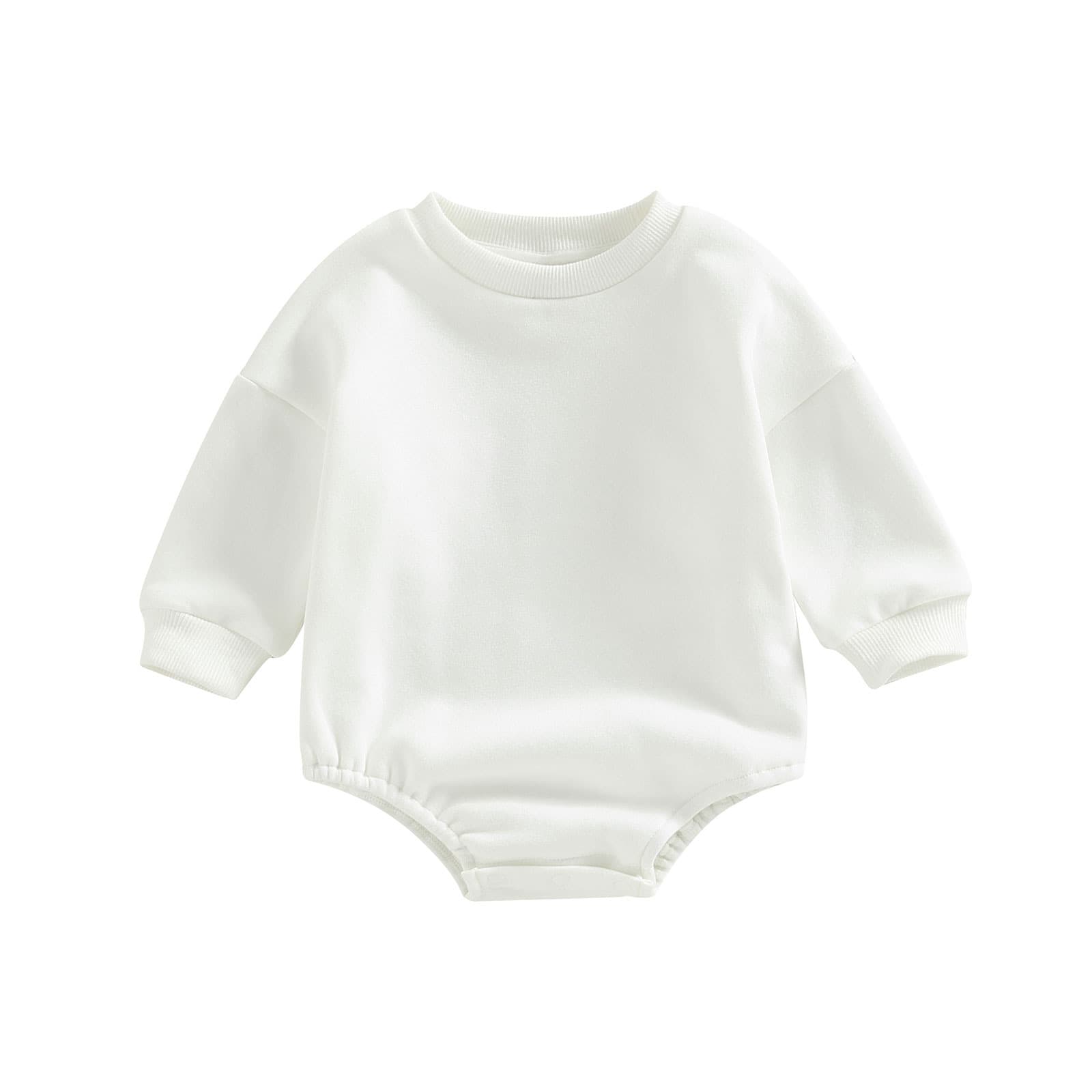 Cross-border INS Newborn Infant Baby Boys Girls Spring Autumn Early Winter Solid Color Long Sleeve Thin Fleece Bodysuit Triangle Romper