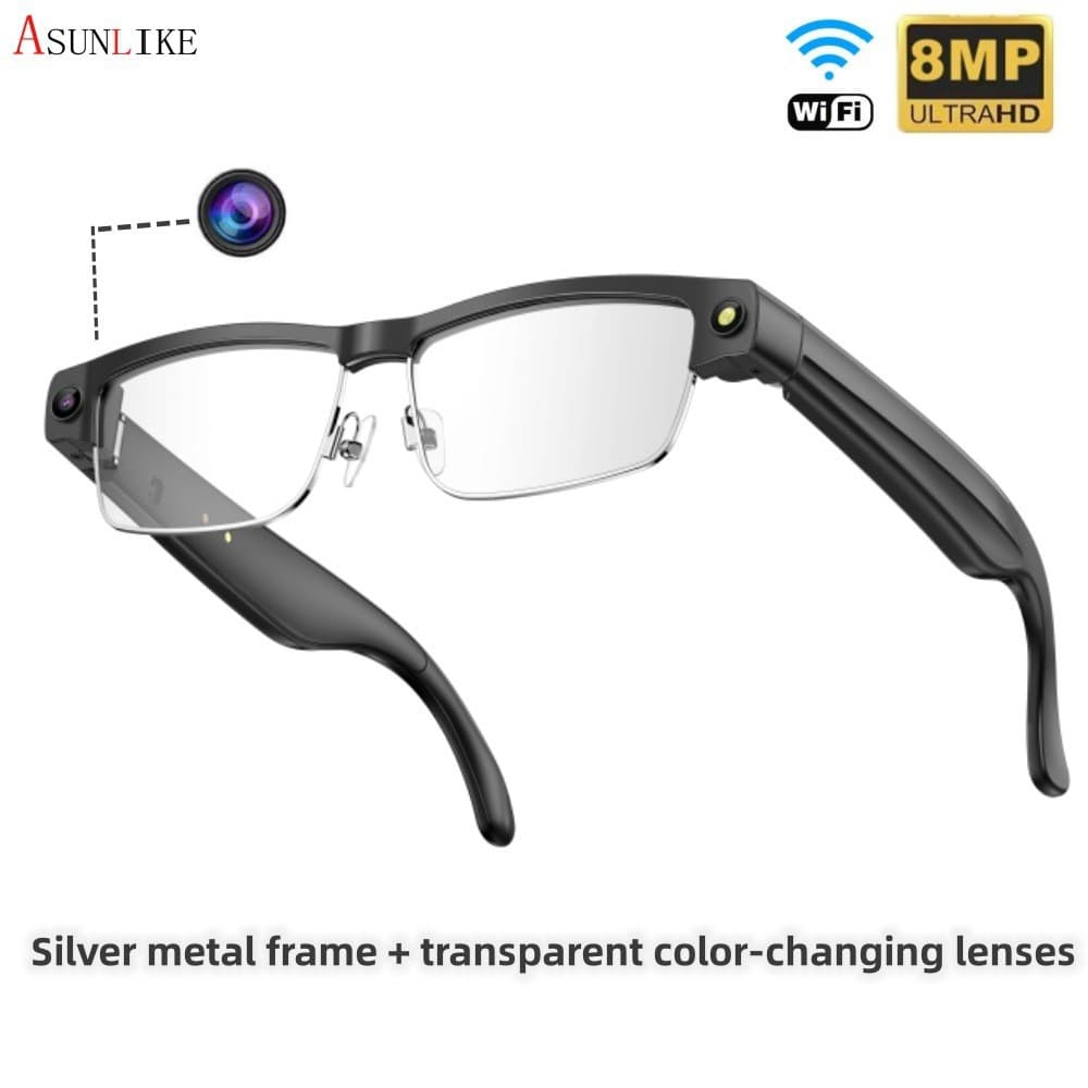 Cross-Border Photo and Video Smart Glasses, AI Translation Sunglasses, Outdoor Photography and Video Recording Glasses, Camera Sunglasses