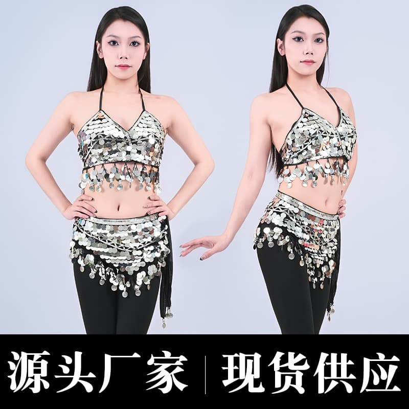 Belly Dance Nightclub Fashion Stage Costume DS Performance Wear Nightclub Sexy Fringe Sequin Bikini Set Performance Costume
