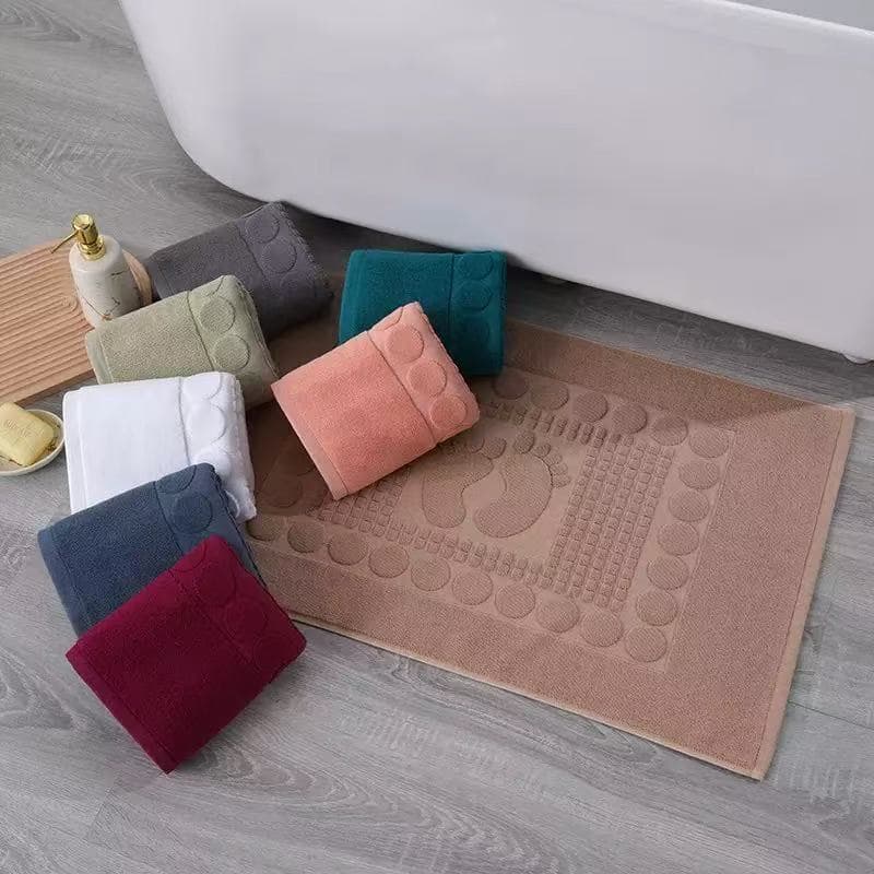 50*80cm machine washable foot mat/jacquard floor towel/hotel special foot-shaped floor towel (in stock, cross-border delivery)