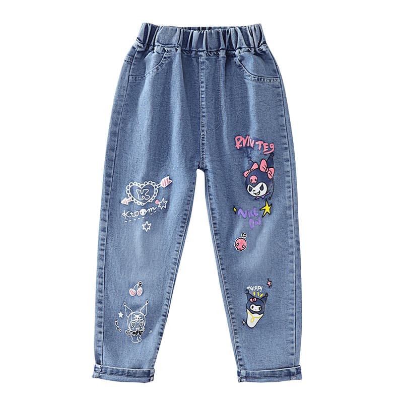 Girls' Jeans Spring/Autumn 2026 New Style for 3, 6, 8, 9, 12 Years Old Straight Leg Kids' Dad Pants