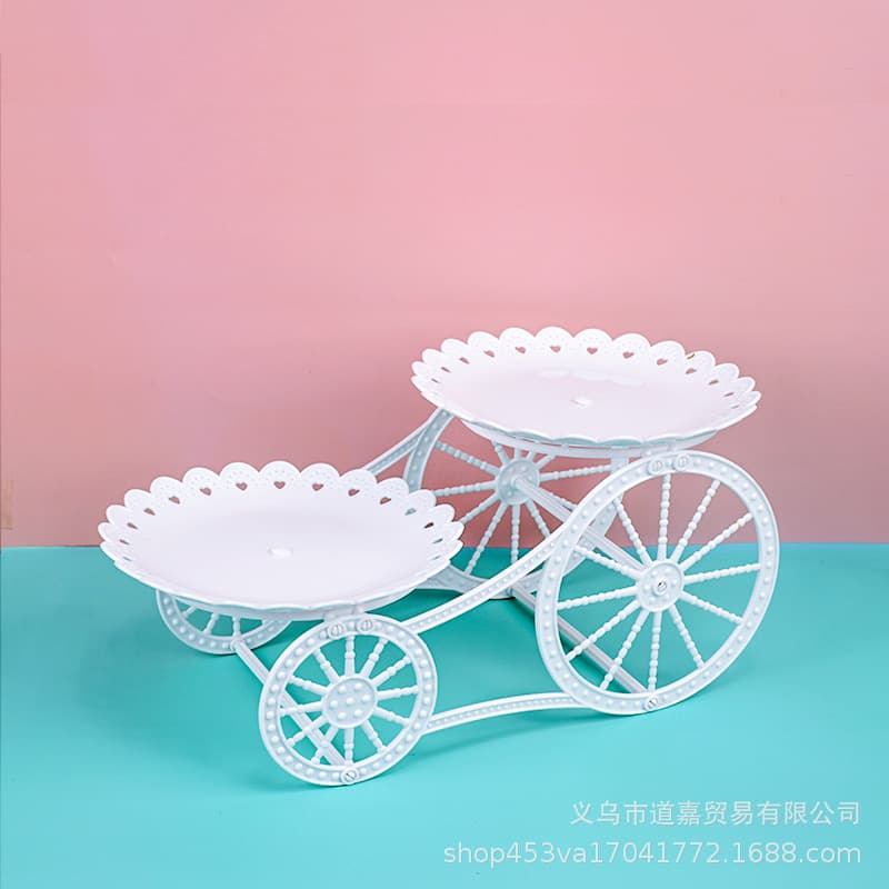Factory Direct Creative Fruit Plate Afternoon Tea Dessert Display Stand European-Style Three-Tier Cake Plate