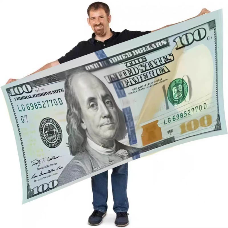 Million Dollar Blanket US Dollar Bill Fleece Throw Blanket Gift Air Conditioned Room Nap Essential