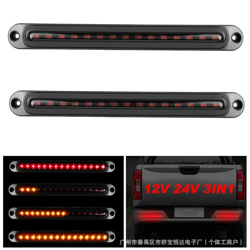 New 30LED Trailer Tail Light Flowing Water Concentrated E4 Tail Light 12-24V Wide Voltage Flowing Water Multifunctional Tail Light