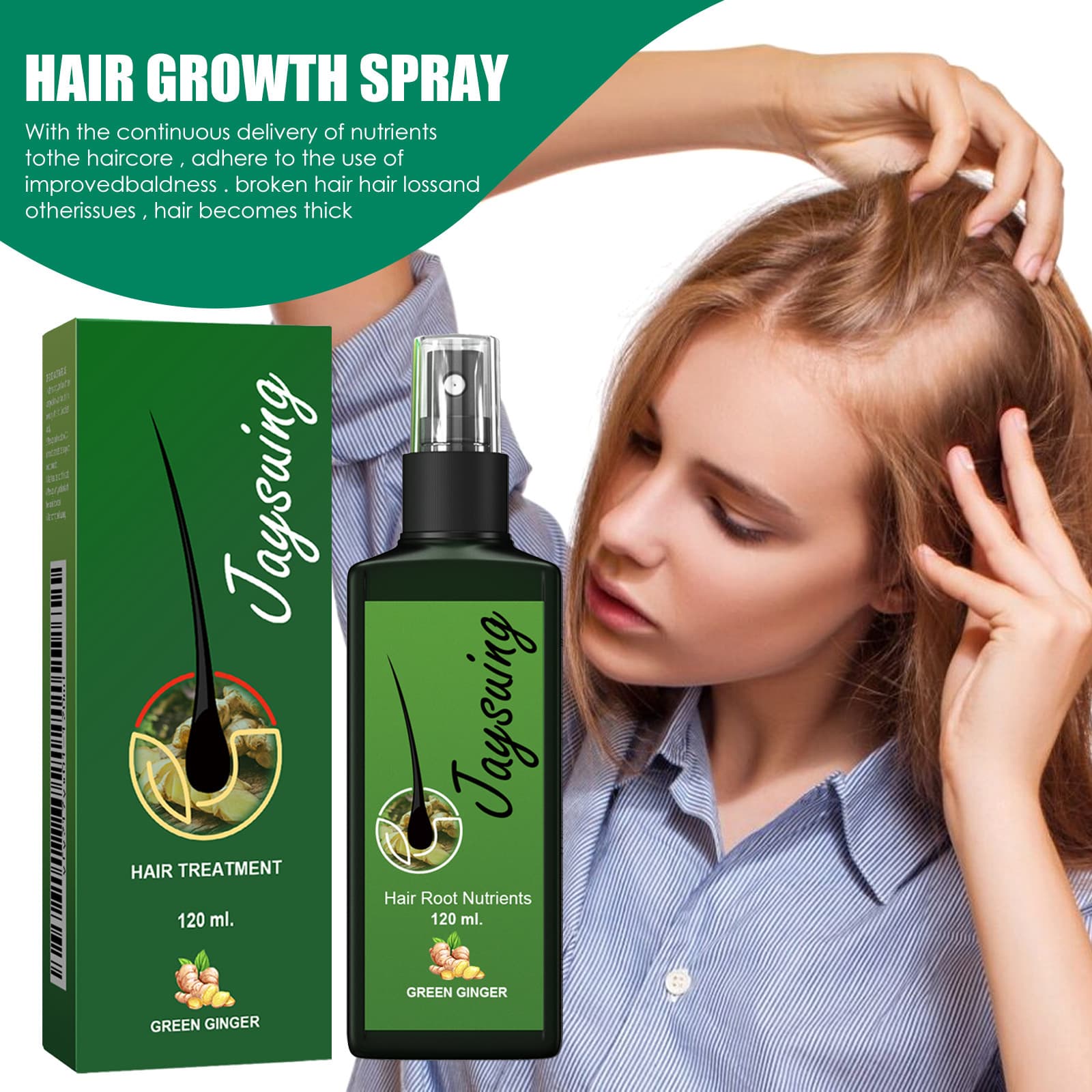 Jaysuing Hair Care Solution Strong Hair Nourishing Hair Root Repair Hair Scalp Massage Care Solution