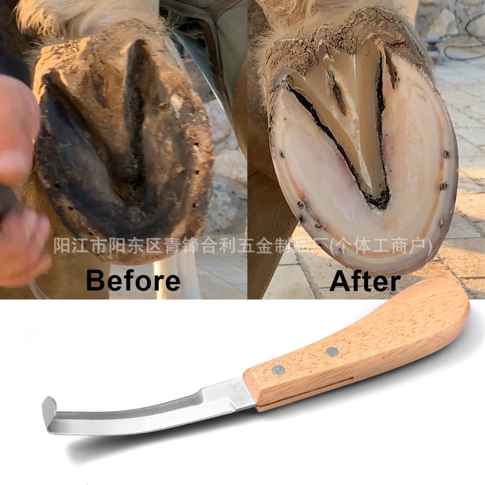 Horse, Cattle, and Sheep Hoof Trimming Knife Durable Double-Edge Hoof Knife for Trimming Straight Hooves Horse Hoof Tool