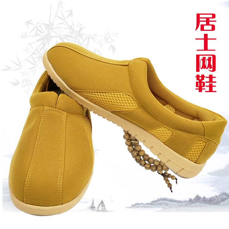 Summer Mesh Monk Shoes Unisex Breathable Lay Practitioner Shoes Arhat Shoes Casual Monk Shoes for Bhikkhu