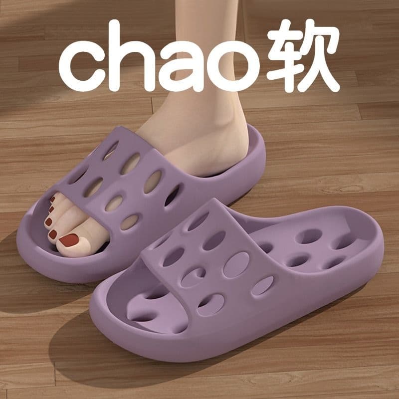 Bathroom Slippers Women 2025 New Home Premium Indoor Shower Pool Anti-Slip Hollow Hole Sandals Men