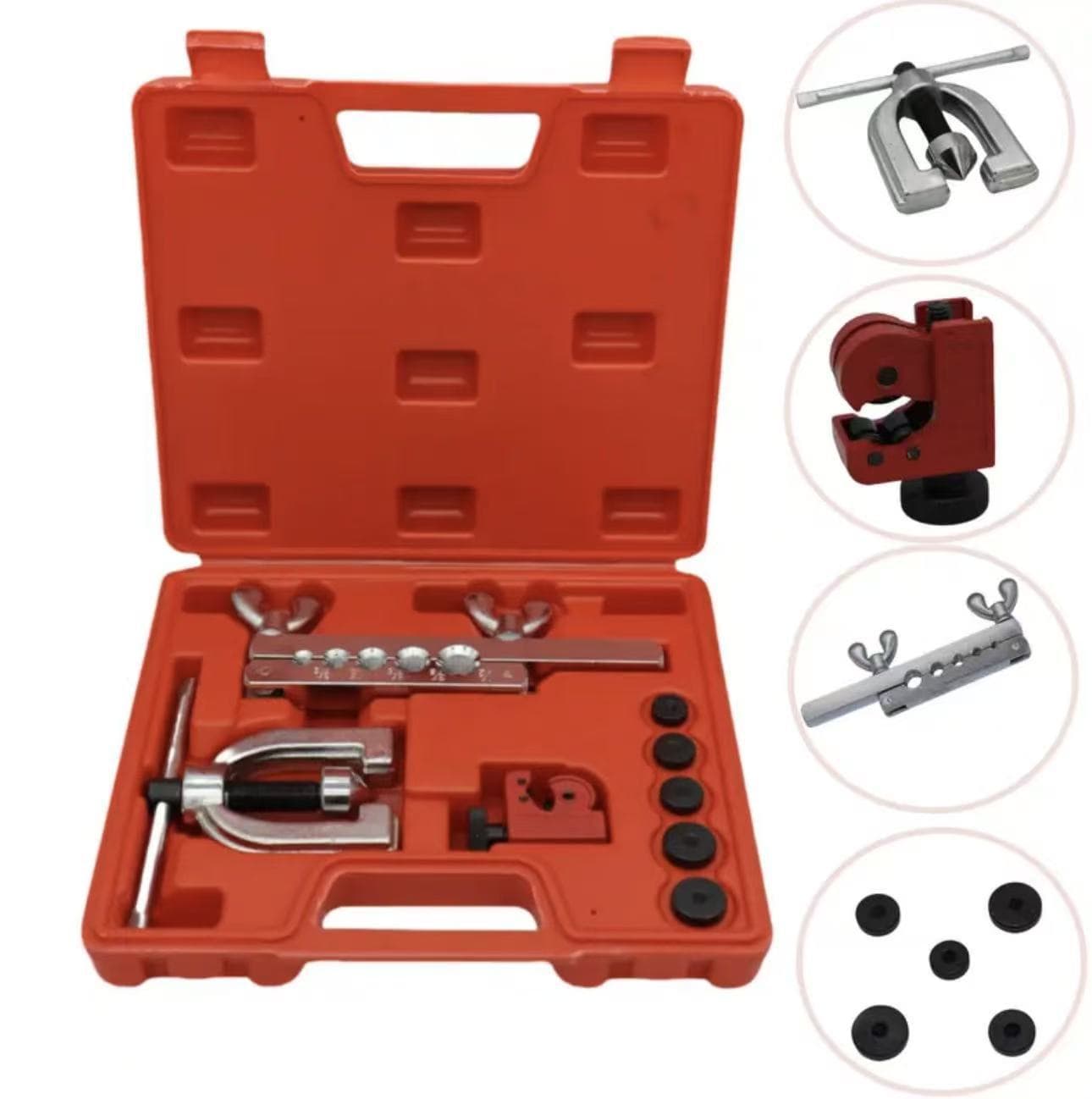 CT-2033C 7-Hole Manual Flaring Tool Kit for Auto Repair Pipe Tools Home Maintenance Set