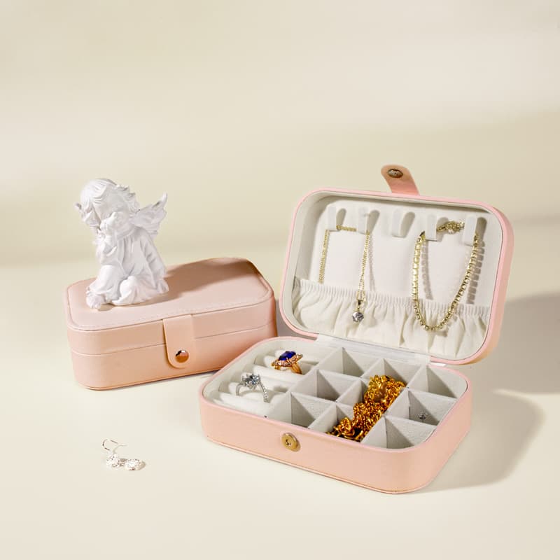 Minimalist Ins Cross-Border Portable Jewelry Box Mini Travel Ring Storage Case Small Jewelry Packaging Box