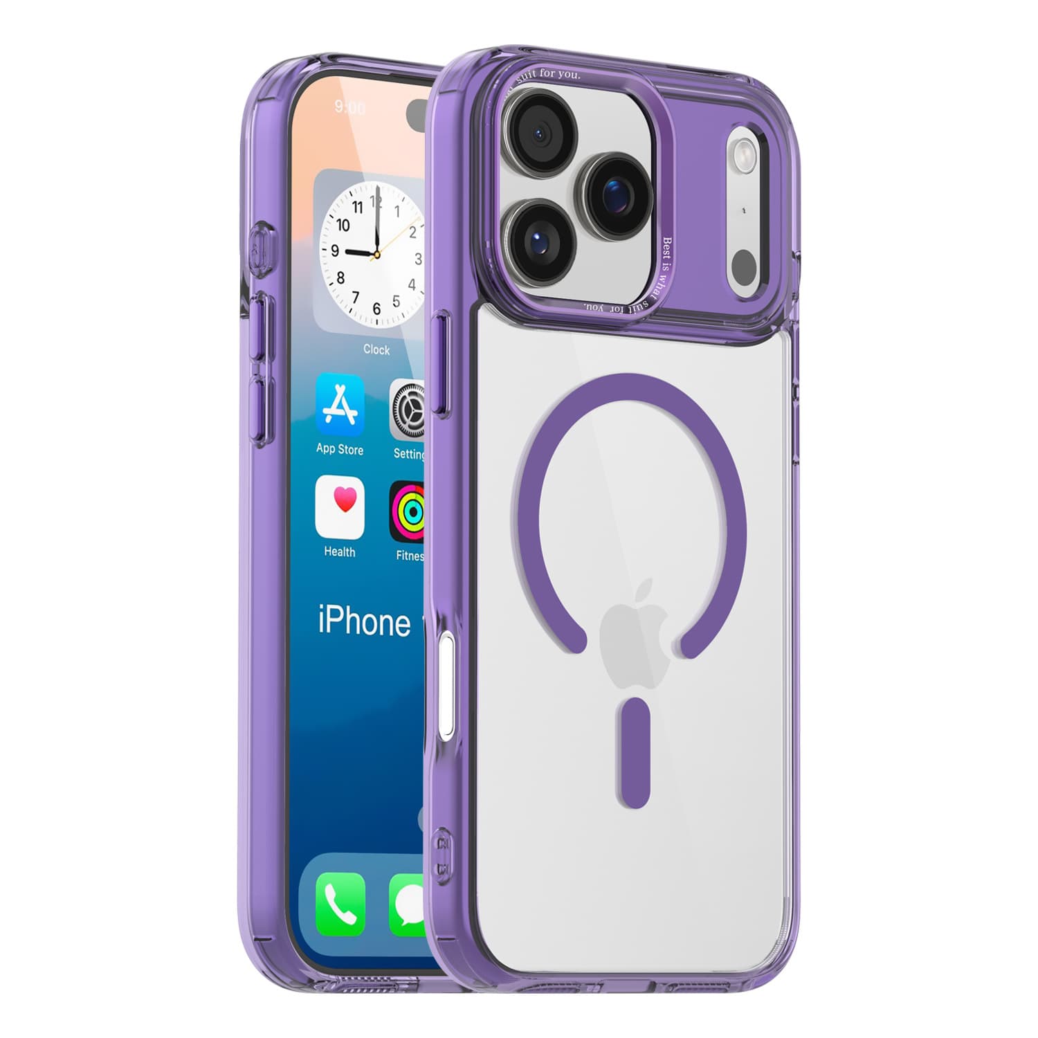 Metal Lens Compatible iPhone 17 Case, Ice Color Magnetic Apple 18 Pro Max Transparent Shockproof Protective Cover