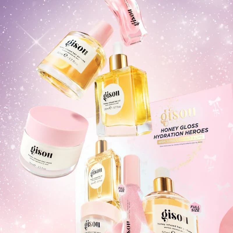 Cross-border Bestseller Value Set: Hair Care Perfume Oil, Moisturizing Face Cream, Lipstick & Lip Gloss in Stock