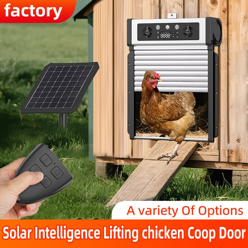 2026 New Model Smart Chicken Coop Door with Timer, Infrared Remote Control, Outdoor Waterproof Pet Door for Home Use, in Stock