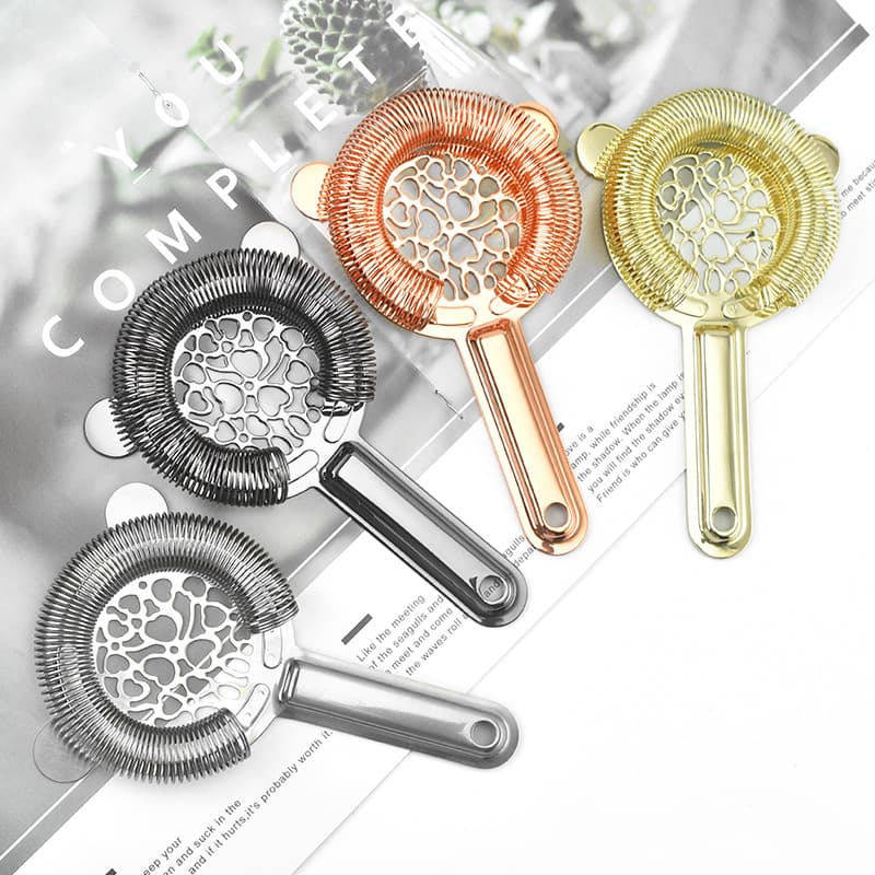304 Stainless Steel Heart-Shaped Irregular Filter, Cocktail Ice Strainer, Ice Separation Net, Bartending Tool