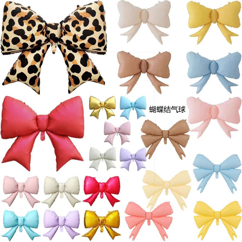 21-inch Matte Bow Aluminum Film Balloon, Matte Bow Tie Balloon for Birthday Party Decoration