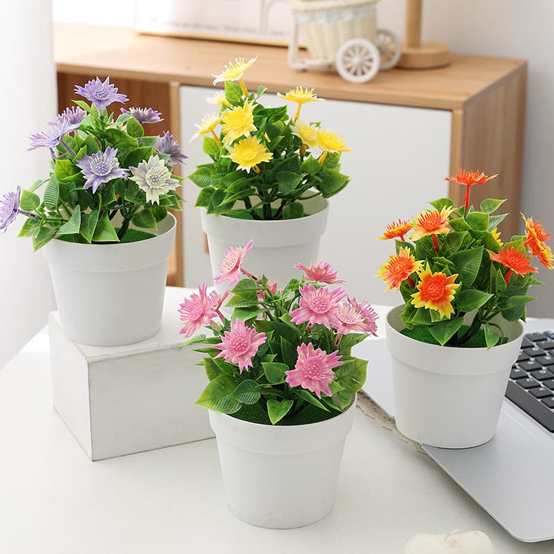 Simulated Potted Plants, Desktop Green Plant Ornaments, Photography Props, Home Decoration, Creative Fake Flowers, Bedroom Artificial Flower Plant Pots