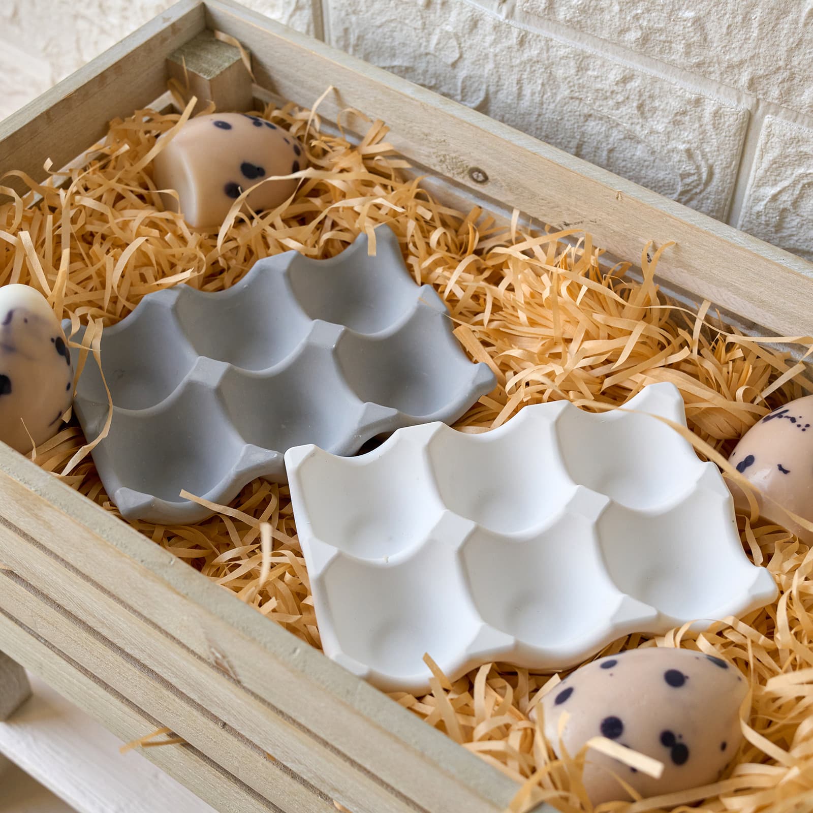 6-Cell Egg Tray Silicone Mold Easter Storage Tray Plaster Jewelry Making Plaster Mold