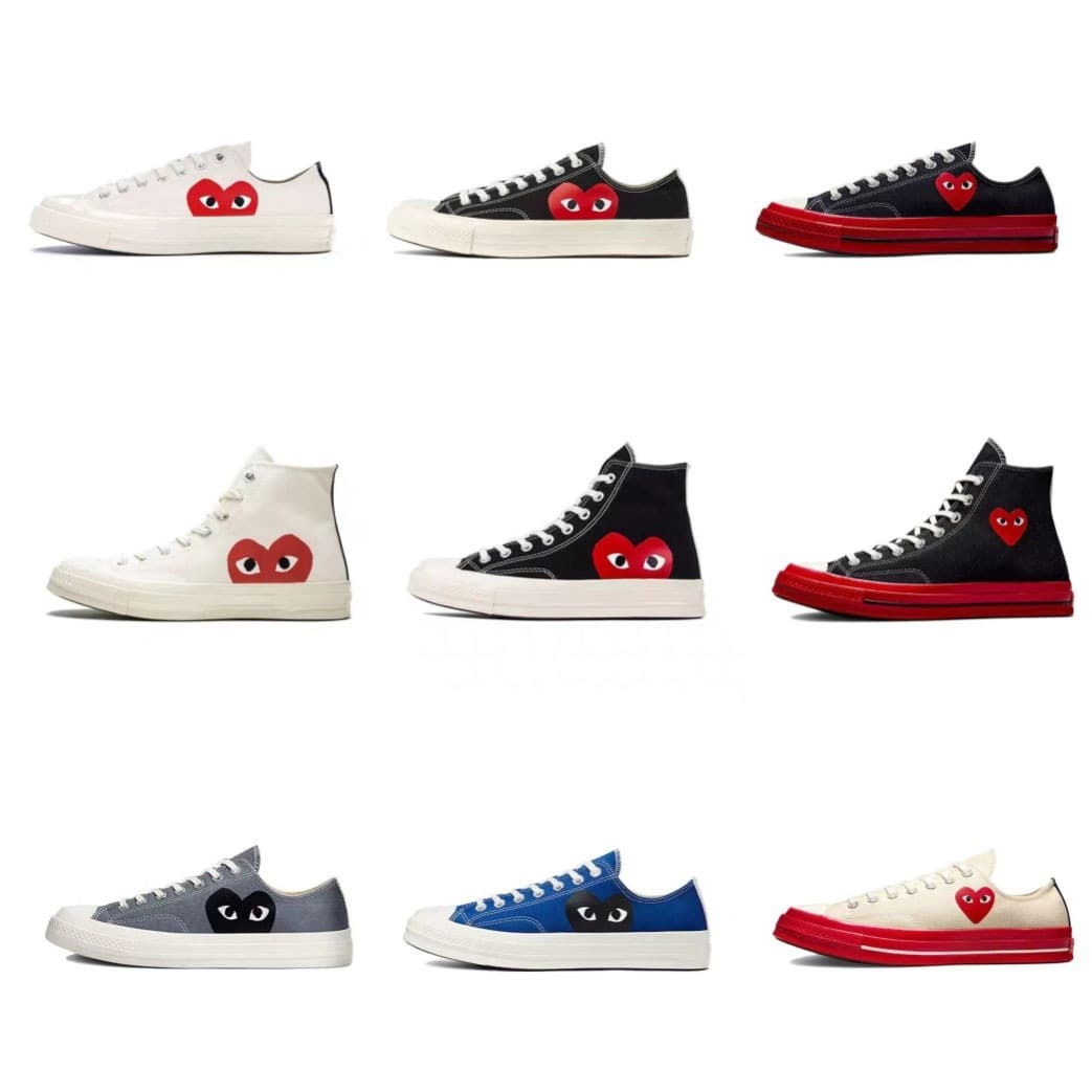 Putian Shoes Converse CDG Play Canvas Shoes PLAY Collaboration Big Eye Unisex Casual Sneakers