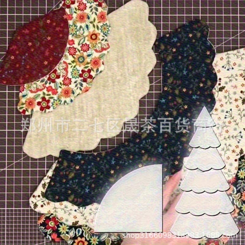 Cross-border Acrylic Christmas Tree Sewing Template Transparent Handmade Patchwork Sewing Tools Christmas Home Party Supplies