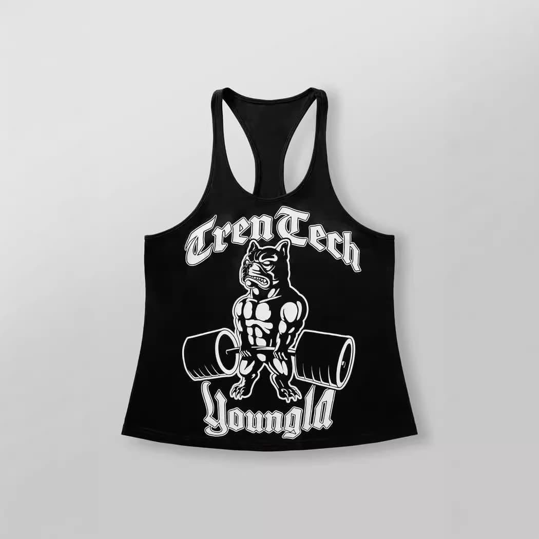YOUNGLA American Style New Men's Tank Top, Workout & Running Vest, Sleeveless Cotton Loose Fit, Casual Muscle Tank