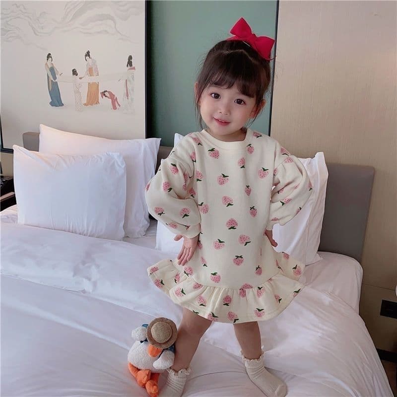 Girls Fleece-Lined Sweatshirt Dress German Velvet Fall Winter New Kids Clothing Stylish Dress Children Toddler Girls Polka Dot Bubble Skirt