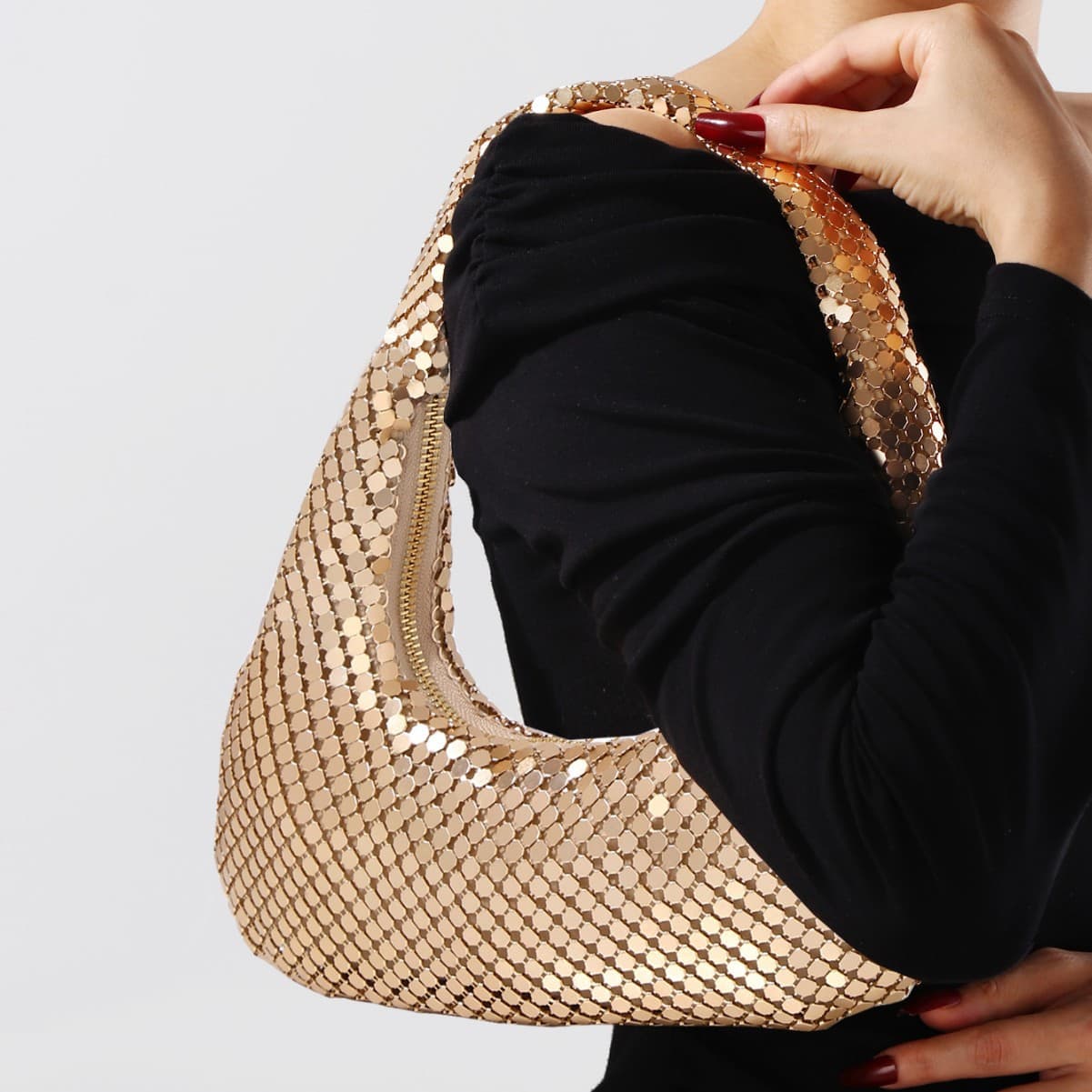 In-Stock Wholesale Evening Bags, Cross-Border High-End Clutch Bags, Party Bags, Aluminum Underarm Bags, Trendy Hot-Selling Handbags