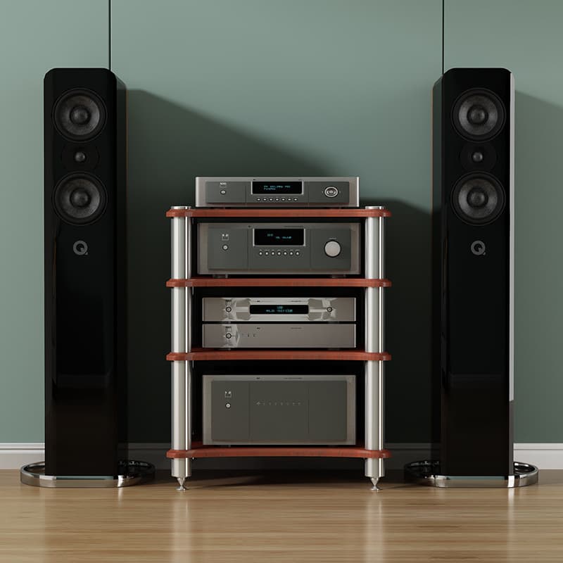 HiFi speaker cabinet, amplifier cabinet, speaker rack, speaker stand with vibration damping feet, floor-standing amplifier rack, equipment cabinet