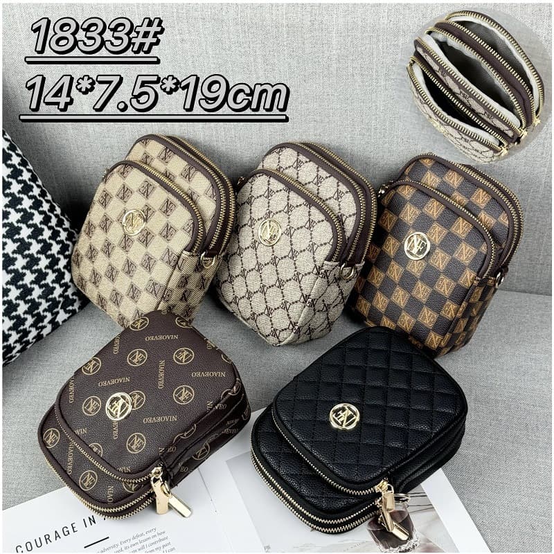 Multi-compartment mobile phone bag customization supports changing color, LOGO, material, size, packaging customization