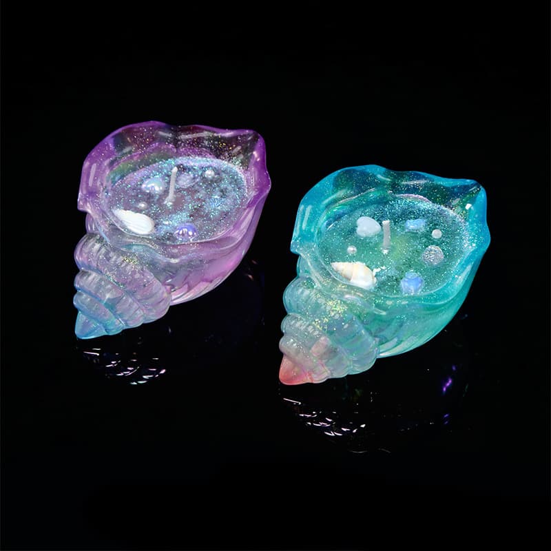 New exquisitely designed seashell candle blind boxes, creative candlelight with hidden meanings, transparent and colorful decorative items available in bulk.