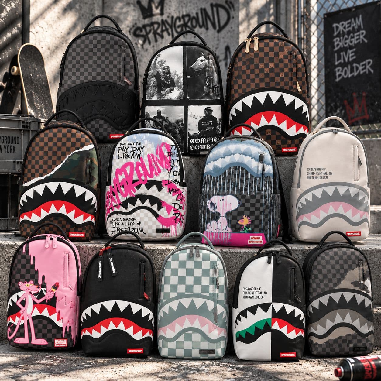 [Factory Direct] SG Shark Mouth Backpack Casual Shark Large Capacity Men's Backpack Stylish School Bag