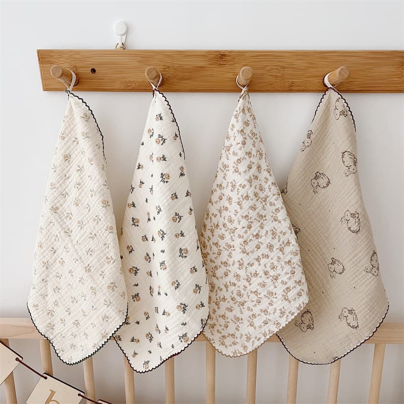 [With cpc certificate] ins small square towel baby type A cotton absorbent water towel face towel small towel pure cotton gauze