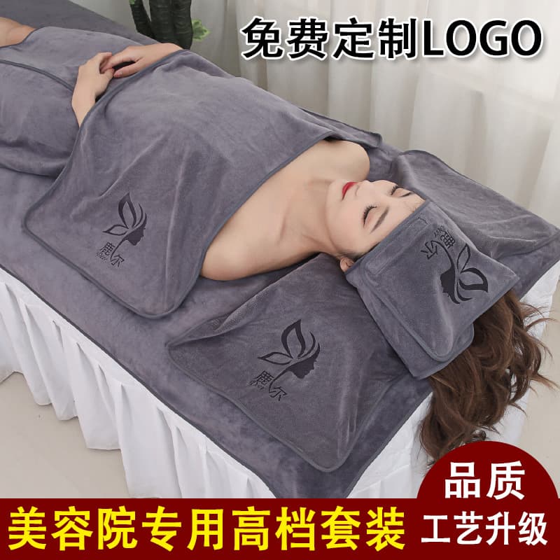 Beauty salon head wrap bedding large bath towel, lint-free thickened skin management soft highly absorbent with factory logo