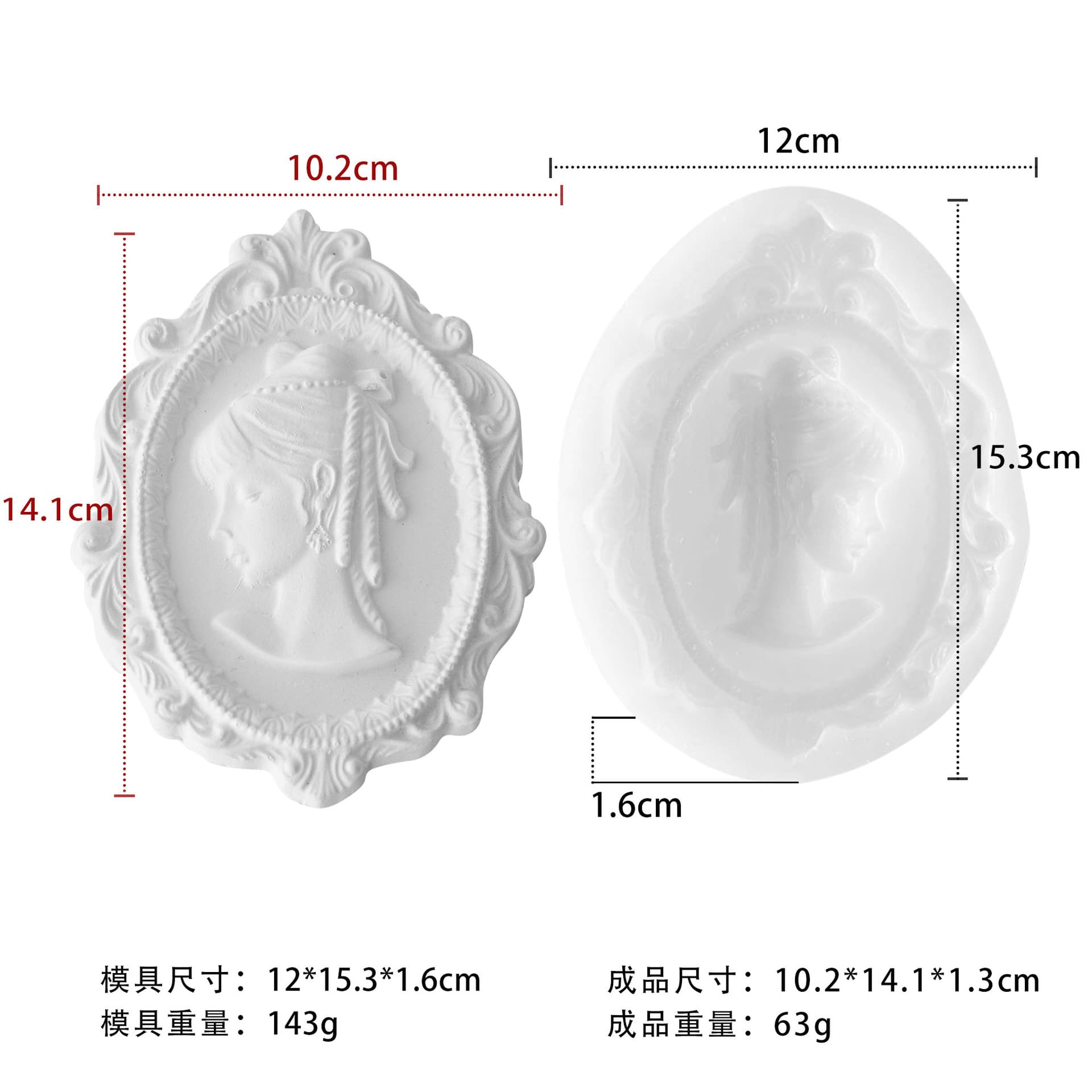 Trumpeting Angel Aromatherapy Plaster Epoxy Pendant Mold Fondant Cake Decoration Soap Silicone Baking Tool