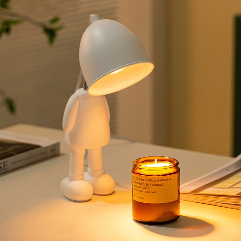Aromatherapy Candle Melted Wax Lamp Melted Candle Lamp Robot Personalized Ornaments Decoration Bedroom Fragrance Lamp Dimmable Night Light
