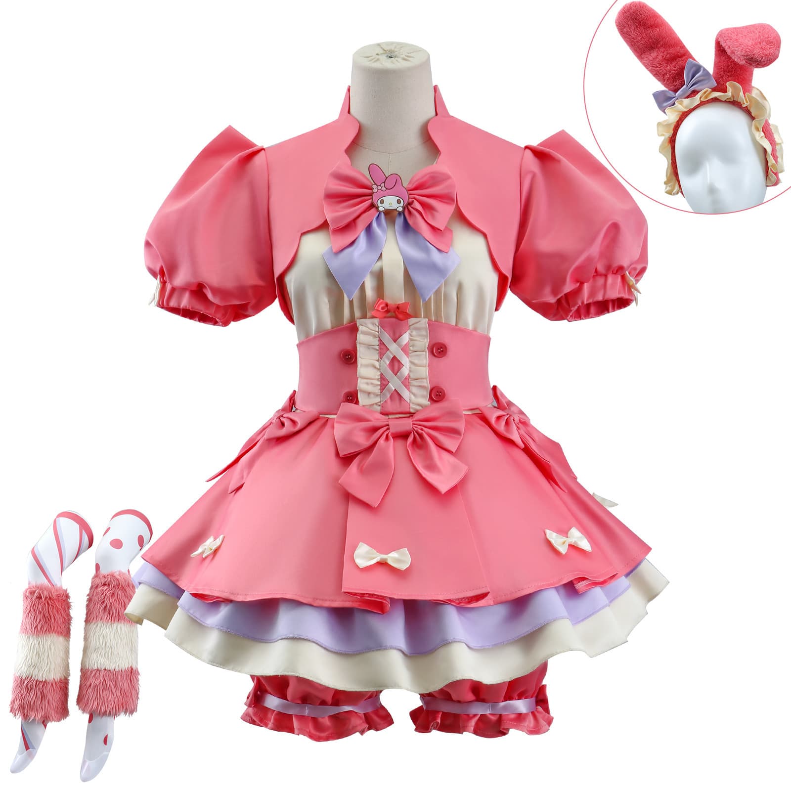 Identity V Cosplay Costume Sanrio Collaboration My Melody Cheerleader Cosplay Outfit Anime Costume