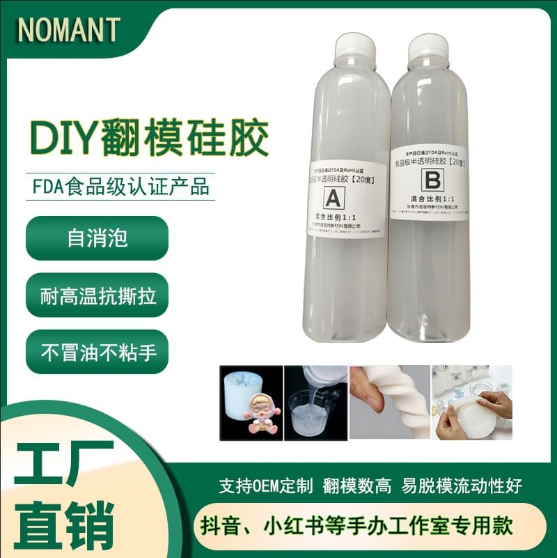 Food grade silicone platinum translucent AB scented candle plaster DIY resin hand-made mold glue