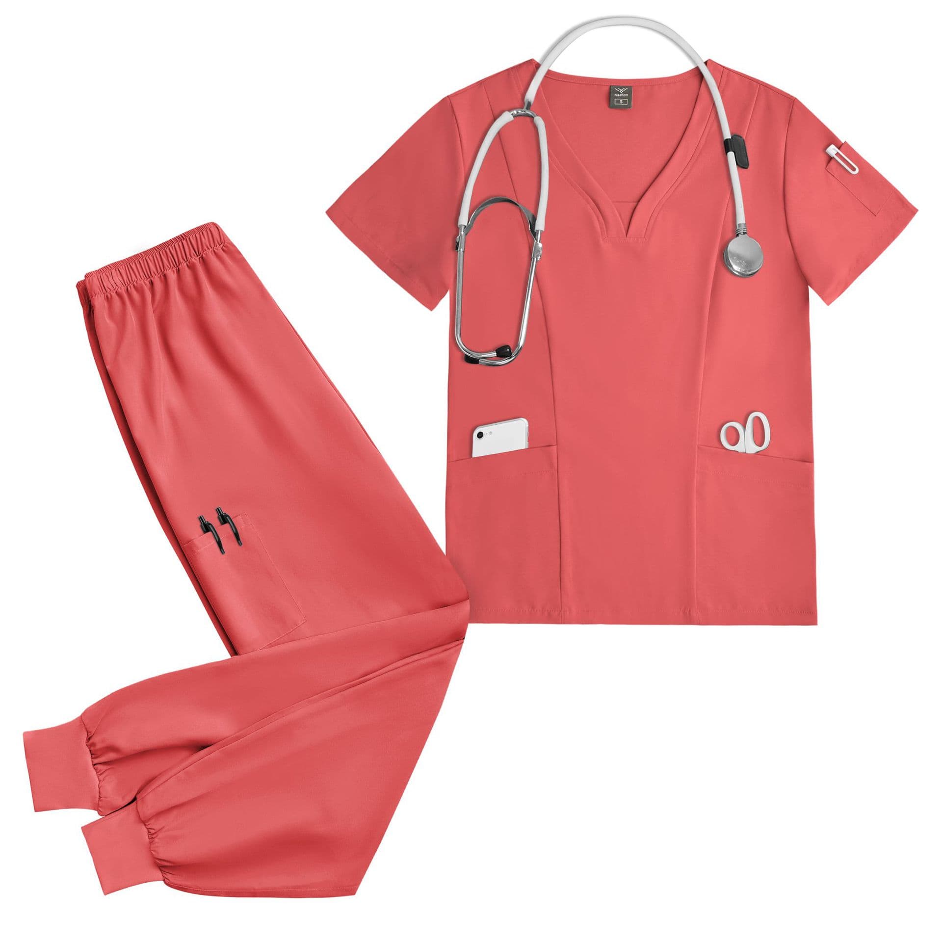 Comfortable Surgical Gown Doctor Uniform Hospital Nursing Gown Isolation Scrub Suit Scrub Clothes Unisex Embroidered Logo