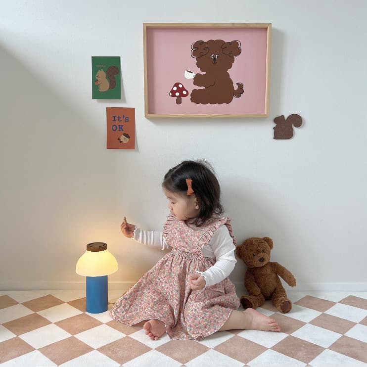 Korean Cute Koala Baby Decorative Painting, Children's Room Bedside Hanging Painting, Bedroom Floor Display Painting, Girly Wall Art