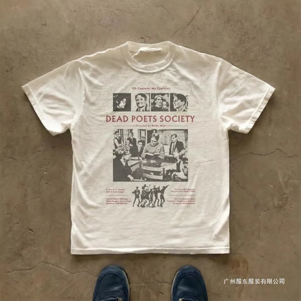 Dead Poets Society T-Shirt Movie Poster Graphic T-Shirt Clothing Graphic Short Sleeve Shirt Unisex