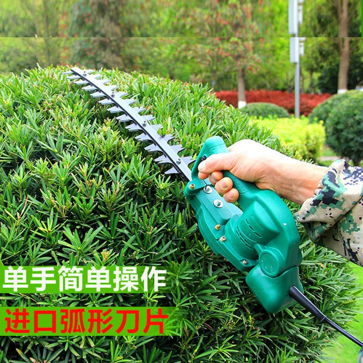 Rechargeable Brushless Green Hedge Trimmer Small Handheld Battery Operated Hedge Clippers Lightweight Ergonomic Design
