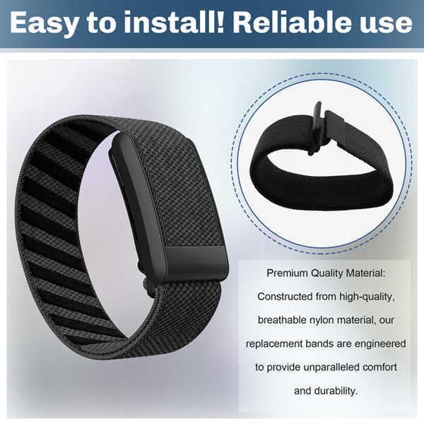 1 piece Color: Black Material: Nylon Suitable for Whoop4.0 nylon knitted replacement strap Wh