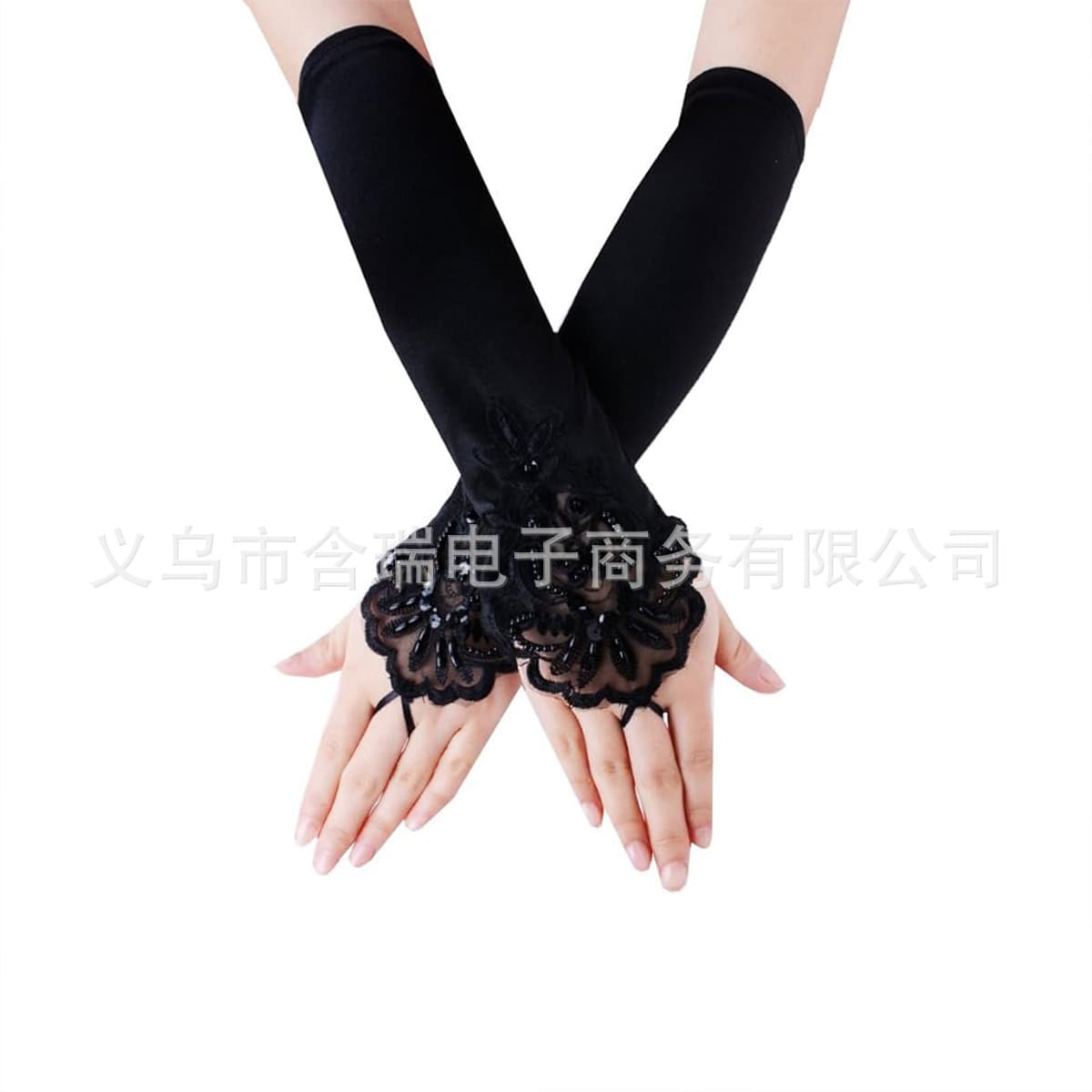1920s Women's Accessories Spandex Satin Flocked Patent Leather Gloves Cross-Border Ball Party Costume Accessories In Stock