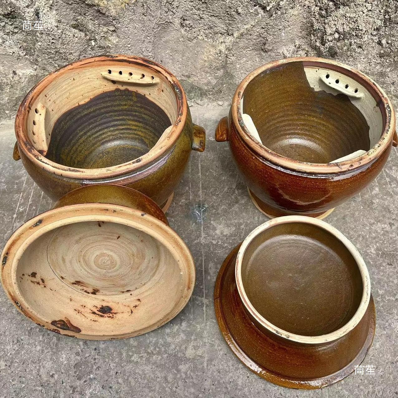 Pottery Steamed Chicken Pot with Wood-Fired Design, Soup and Stewing Pot for Health, Steam and Sweat-Inducing Cooking