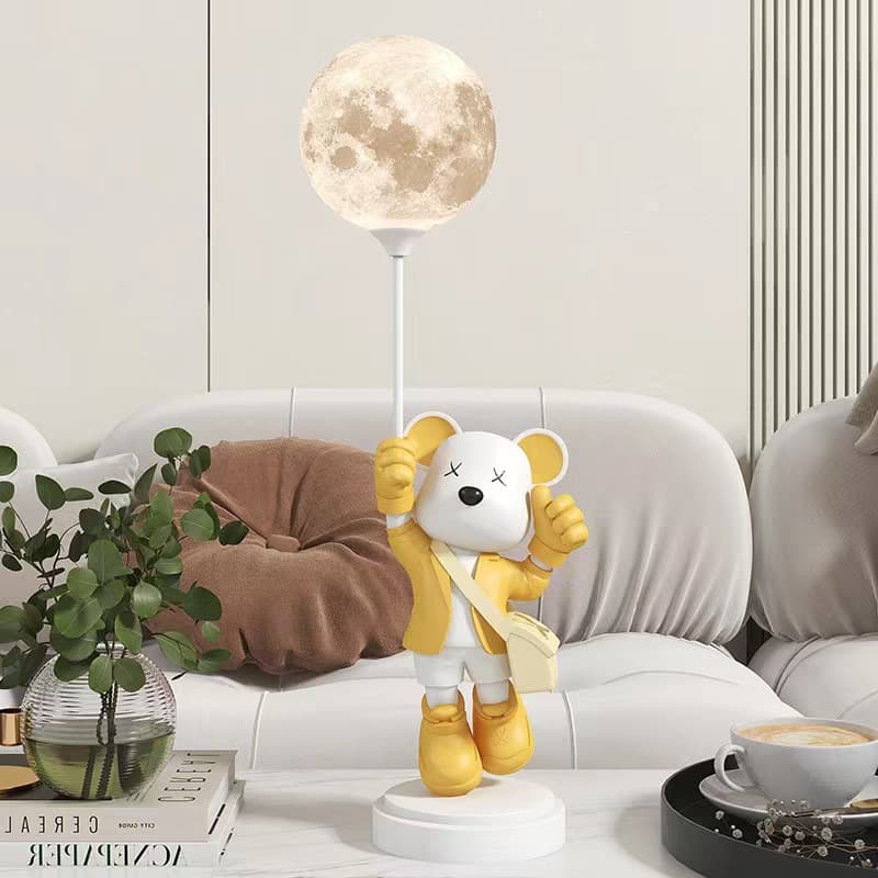 Large Luxury Living Room Bear Lamp Decorative Piece next to Sofa TV Cabinet Children's Room Study Home Decor Modern Simplicity