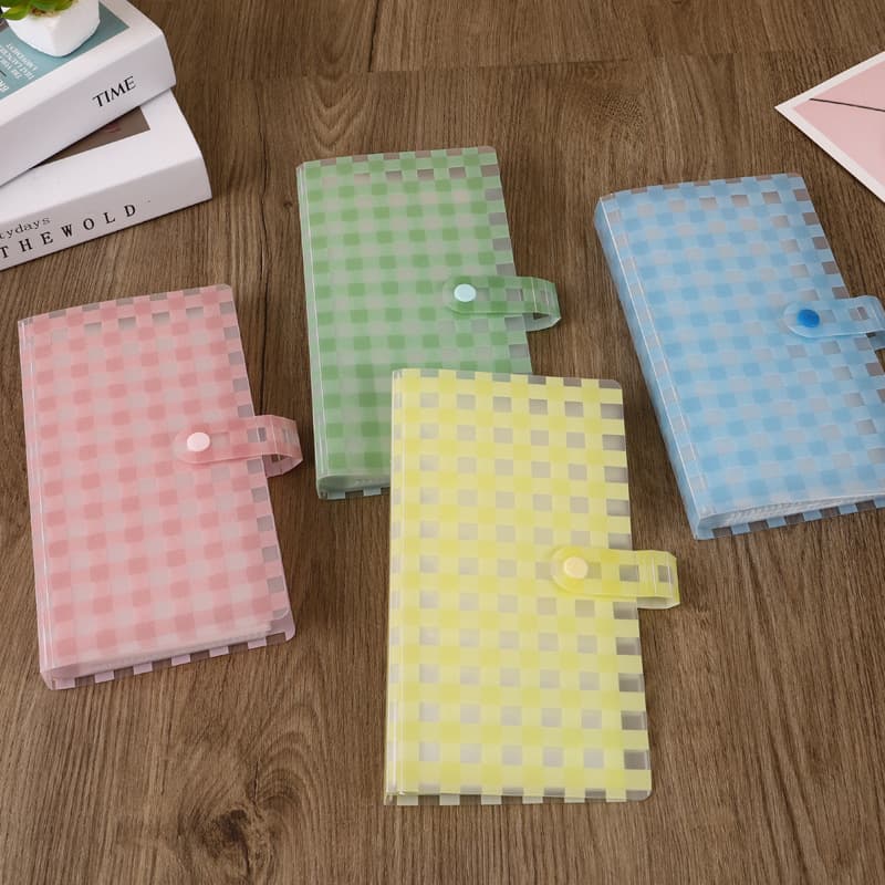 Wholesale Transparent Multi-Layer Card Album, 4-Grid Button Style Business Card Album, Photo Card Storage Book, Polaroid Album
