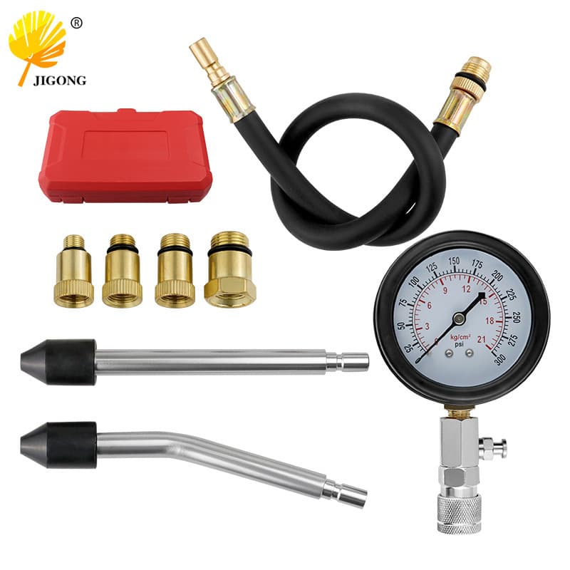 Home Car and Motorcycle Dual-Use Cylinder Pressure Gauge Test Kit with Extension Rod Detection Tool